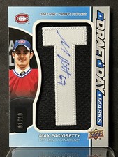 2022-23 Upper Deck SP Game Used Max Pacioretty Draft Day Marks #’d/10 Canadiens
