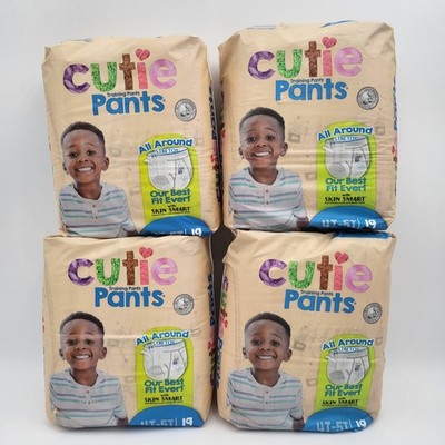Cuties Training Pants for Boys Size: 4T-5T 38 Lbs. Plus, 19 Count Pkg ~Lot of 4