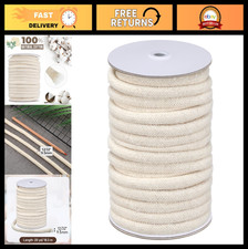 Natural Cotton Piping Cord 0.37" x 20yd for Sewing, Upholstery, Pillows, Welting