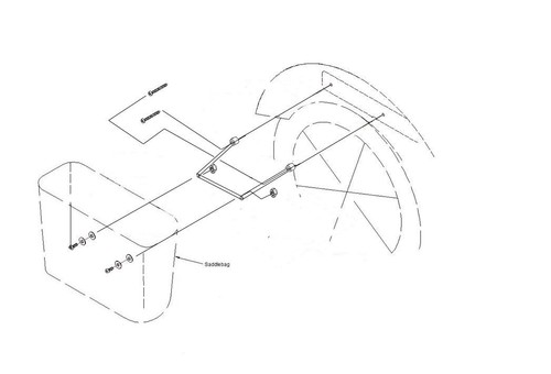 Adjustable Saddlebag Supports For Harley Davidson Sportster XL Models - Foto 3 di 3