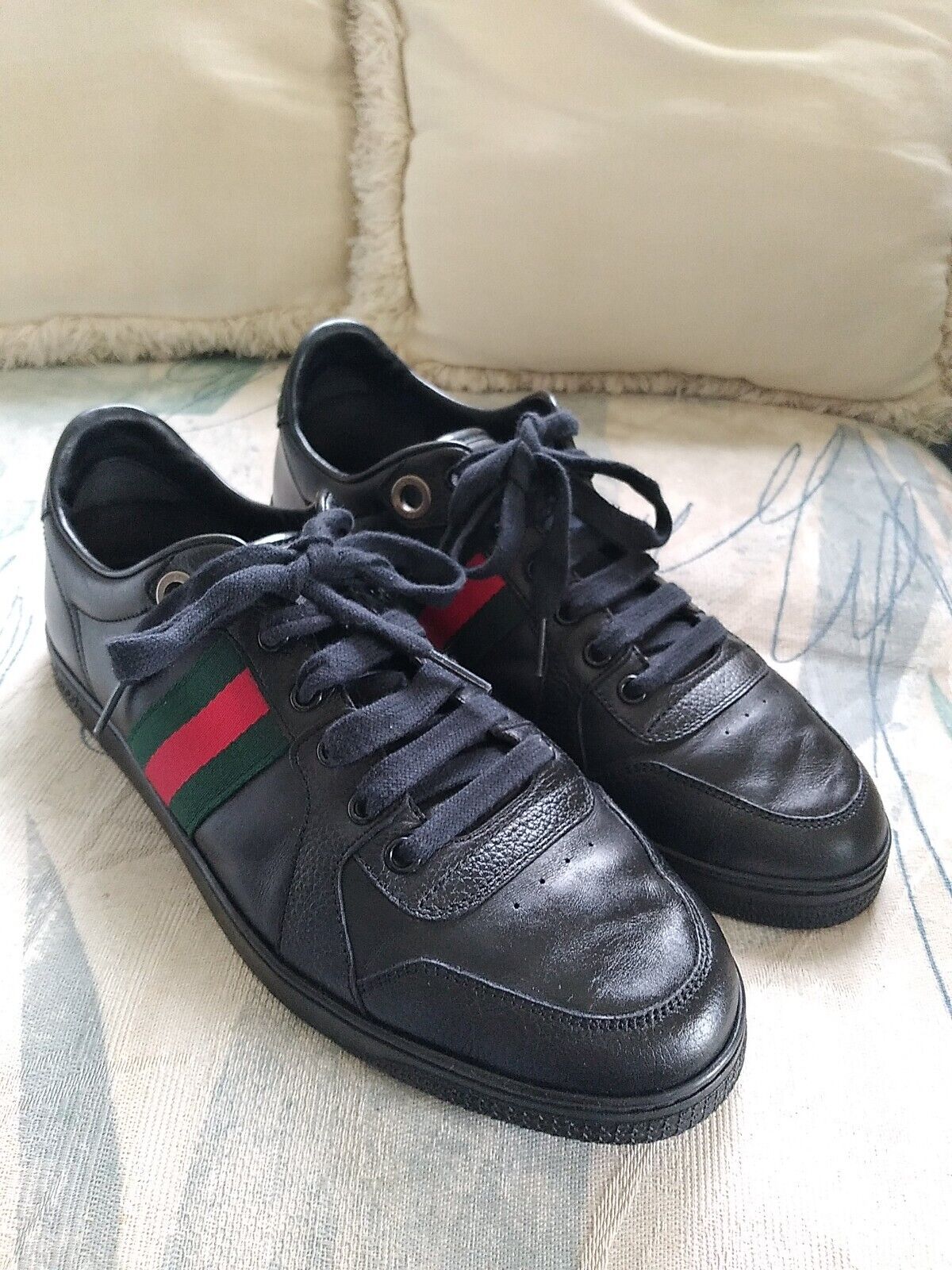 Gucci Coda 283115 Leather Stripe Low Sneaker Men's Size 8.5G-US Size | eBay