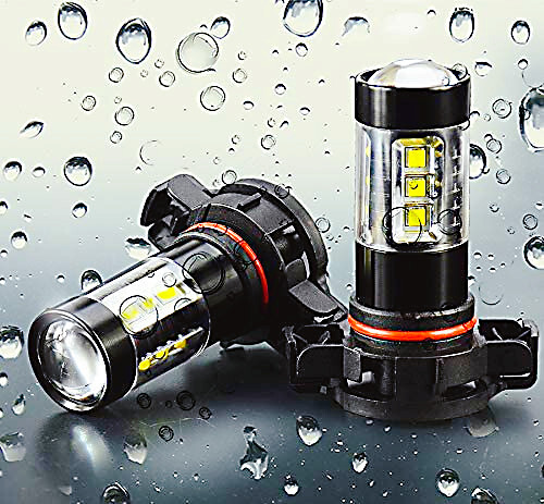 2x LED Fog Light Bulbs Lamp For Jeep Grand Cherokee 2011-2012 White 6000K 80W - Zdjęcie 10 z 12