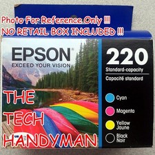 4-PACK EPSON GENUINE 220 BLACK  COLOR INK NO RETAIL BOX EXPRESSION XP-420