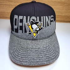 Pittsburgh Penguins adidas Snapback Hat Black Gray NHL Hockey Cap