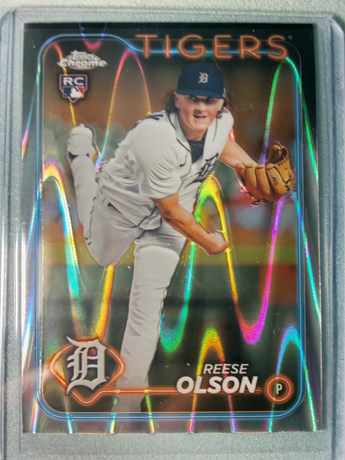 2024 Topps Chrome - RayWave Refractor #40 Reese Olson (RC) Detroit Tigers - Bx2