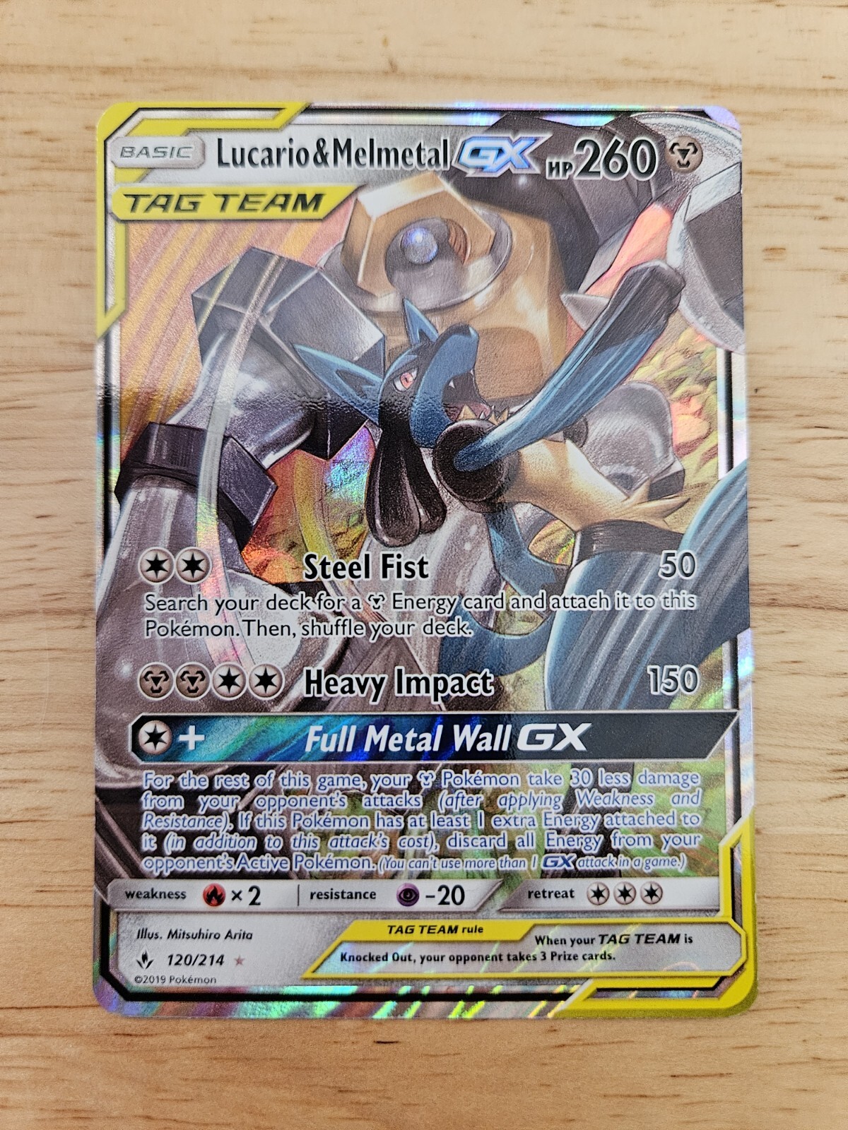 Lucario & Melmetal GX 120/214 Unbroken Bonds NM Ultra Rare Pokemon Card