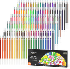 Gel Pen Refills, 180 Colors No Duplicates Gel Pen Refills, 7 Color Types for