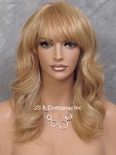 Human Hair Blend Wig Long Wavy Blonde mix Flat iron Heat Safe OHA 24/613