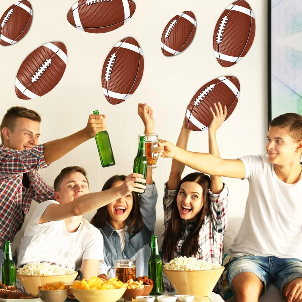 Football Party Cutout 22 Pack Football Bulletin Poster Board Classroom Decoratio - Изображение 3 из 4