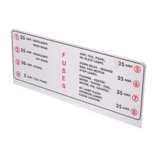 Fuse-Indicator-Plate,-Fuse-Indicator-Legend-Panel-For-6-Cylinder-E-Type