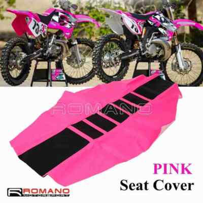 Motorcycle Gripper Soft Pink Seat Cover For Honda Yamaha YZ YZF WR 125 250  300