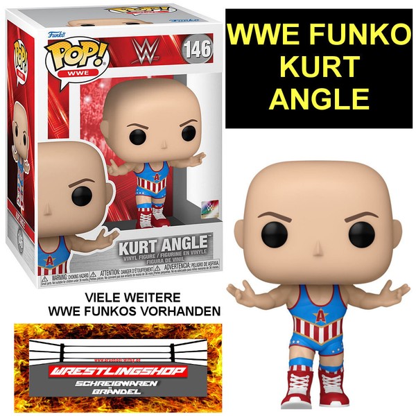 Funko Pop Wwe Kurt Angle Wrestling Figur - Wwe Serie 146 Elite Basic FK75100 Neu-image
