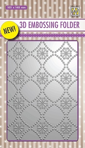 Nellie Snellen 3D Flowers 2 Background Embossing Folder Birthday Card Making