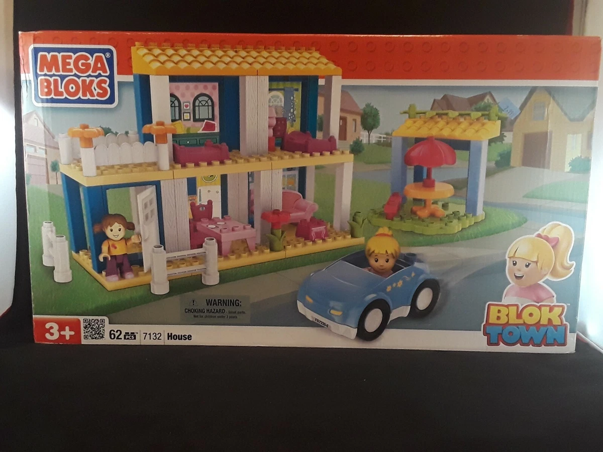 MegaBloks Deluxe Playhouse Blok Town Buildable House 7132 NEW 62 PCS