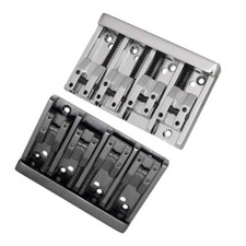 Vintage 4-String Bass Bridge Assembly with Zinc Saddles, Chrome
