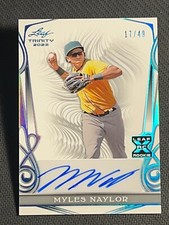 2023 Leaf Trinity ROOKIE AUTO Myles Naylor 17/49