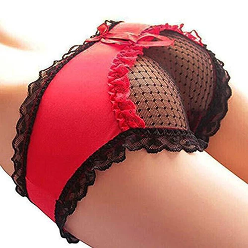 New Sexy Womens Cheeky See Through Underwear Lingeries Sheer Lace Panties Briefs - Picture 4 of 16