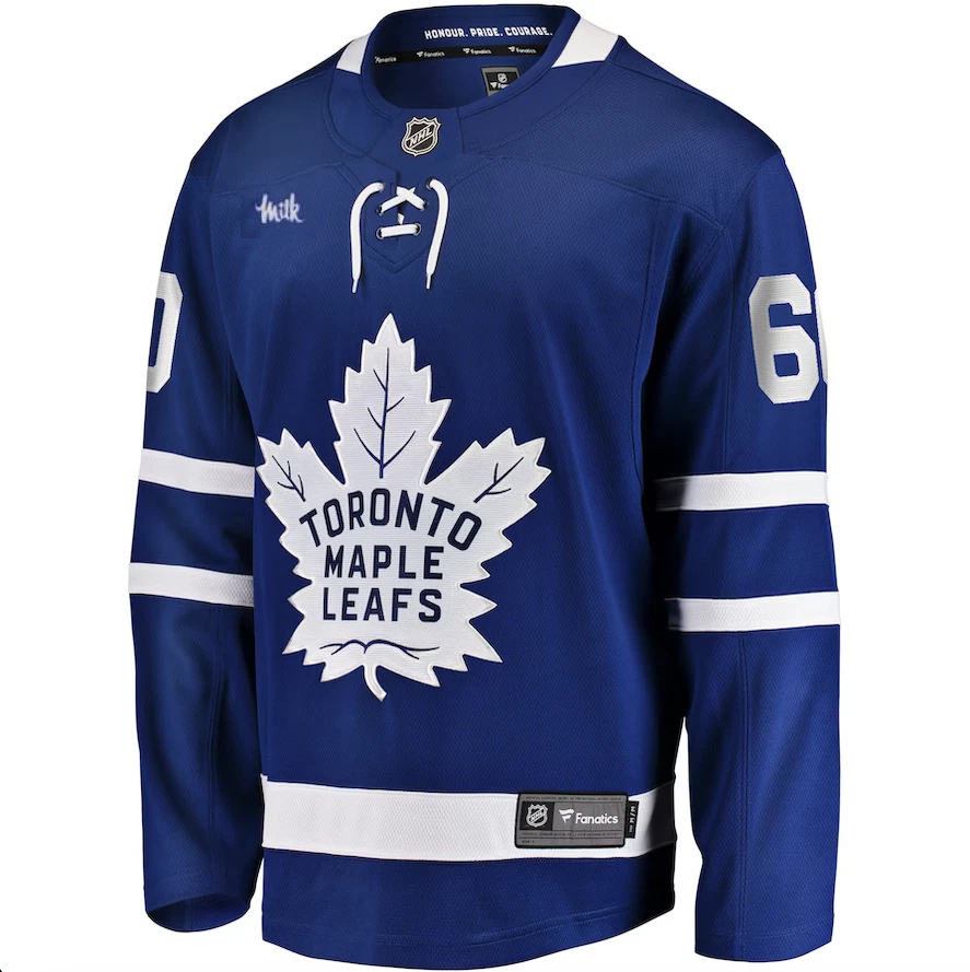 Men's Toronto Maple Leafs Joseph Woll Fanatics Royal Blue Jersey With Milk Patch - Image 2 of 3