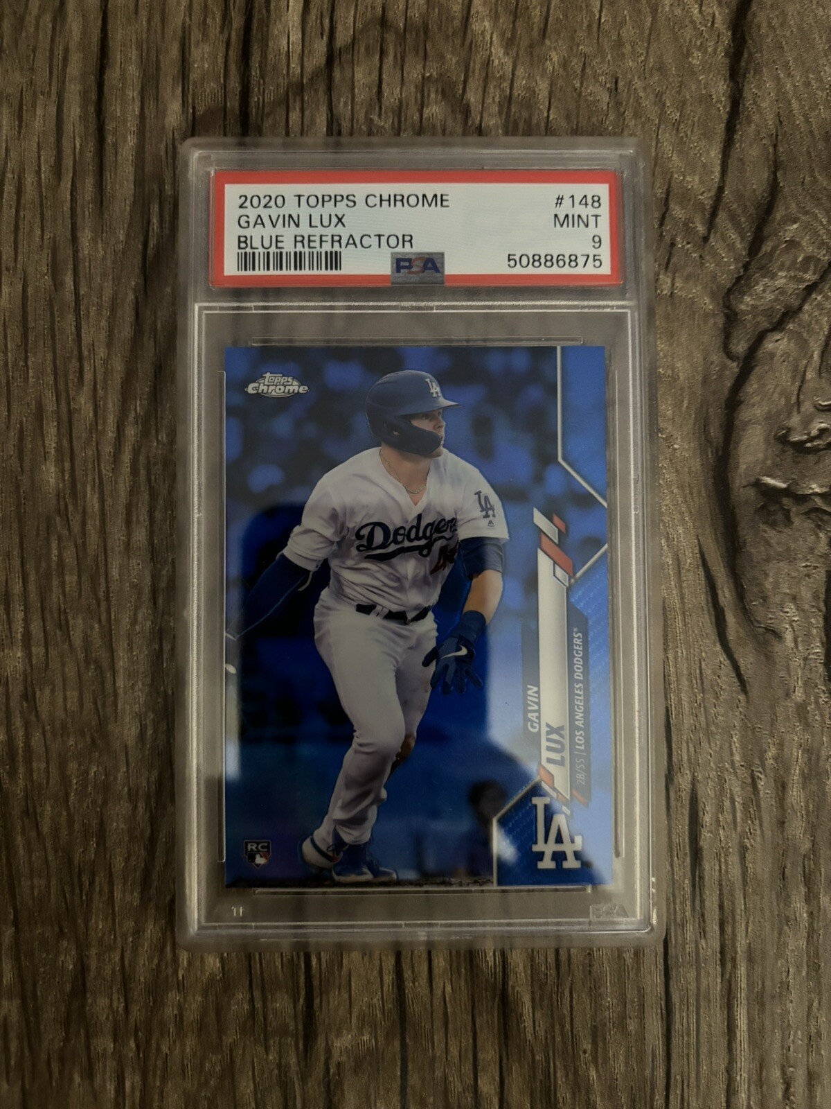 2020 Topps Chrome - Blue Refractor #148 Gavin Lux /150 (RC)