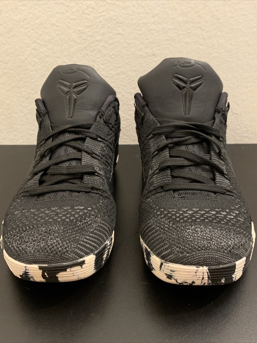 Nike Kobe 9 IX Elite Low ID Flyknit Size 7.5 Black White  display picture 3