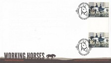 Working Horses GUTTER PAIR GB FDC London SE18 2014 (33296) 