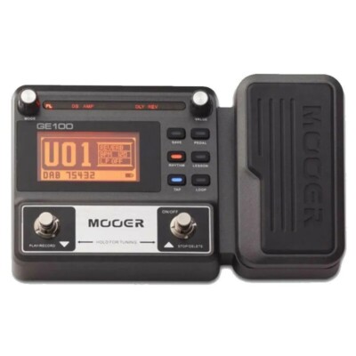 Mooer GE100 Gitarre Multi-Effekt Pedal Prozessoren 66 Effekte Looper Drum + mehr