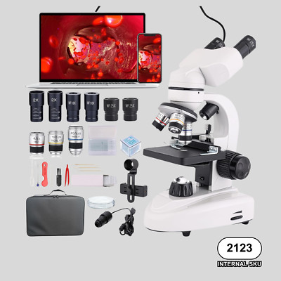 Binocular Compound Microscope 40X - 2000X Research Grade Professional Brand New