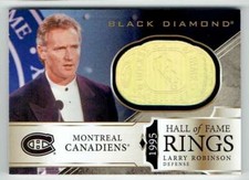2018-19 UPPER DECK BLACK DIAMOND HALL OF FAME RINGS LARRY ROBINSON MONTREAL