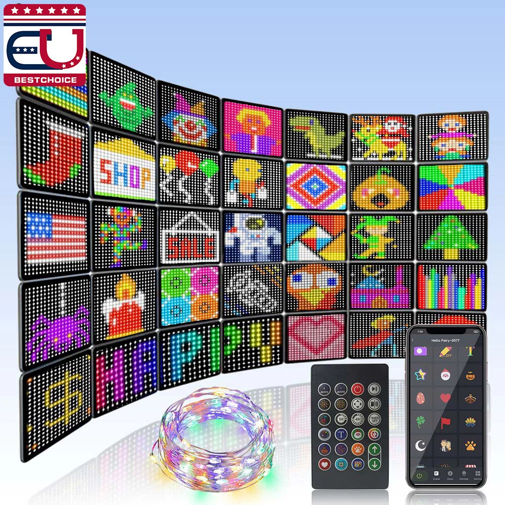 400 LED Smart Curtain Lights String with Remote Twinkle Wall Lamp Party Decor