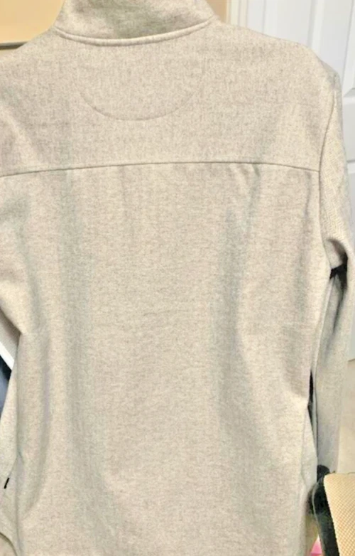 DKNY Hombres Diseñador 1/4 Cremallera Bolsillo Frontal Pullover Chaqueta/Suéter Tostado Talla S Foto 4 de 4