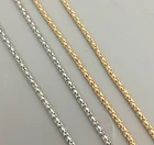 Wholesale 20/50Pcs Gold/Silver 3mm Popcorn Chain Long Necklace 27.5”