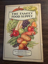 The Family Food Supply 1934 Metropolitan Life Insurance Company Booklet  Vintage