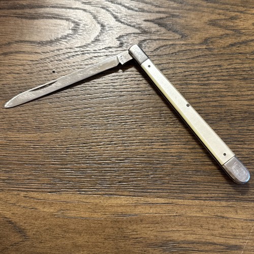 Vintage Sabre Folding Melon Knife Faux Pearl Handle Nm+ Cond. Model 677 See Pics