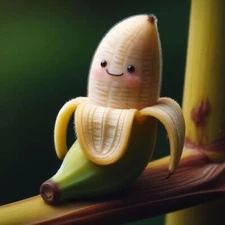 Baby Banana - Kawaii series - High Res 3D Rendering (Digital Image)