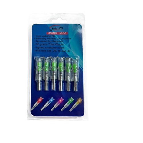 6PCS Lighted Nocks for Crossbow with .300/7.62mm Inside Diameter Arrow DIY - Picture 17 of 19