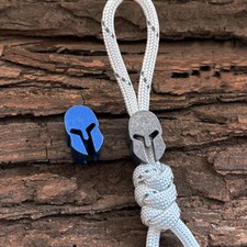 EDC Titanium Key Parachute Cord DIY Bead Keychain Pendant Lanyard Zipper Head