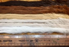 (10) GRADE "A", PREMIUM ZONKER RABBIT STRIPS. HARELINE. FLY TYING. NATURAL TROUT