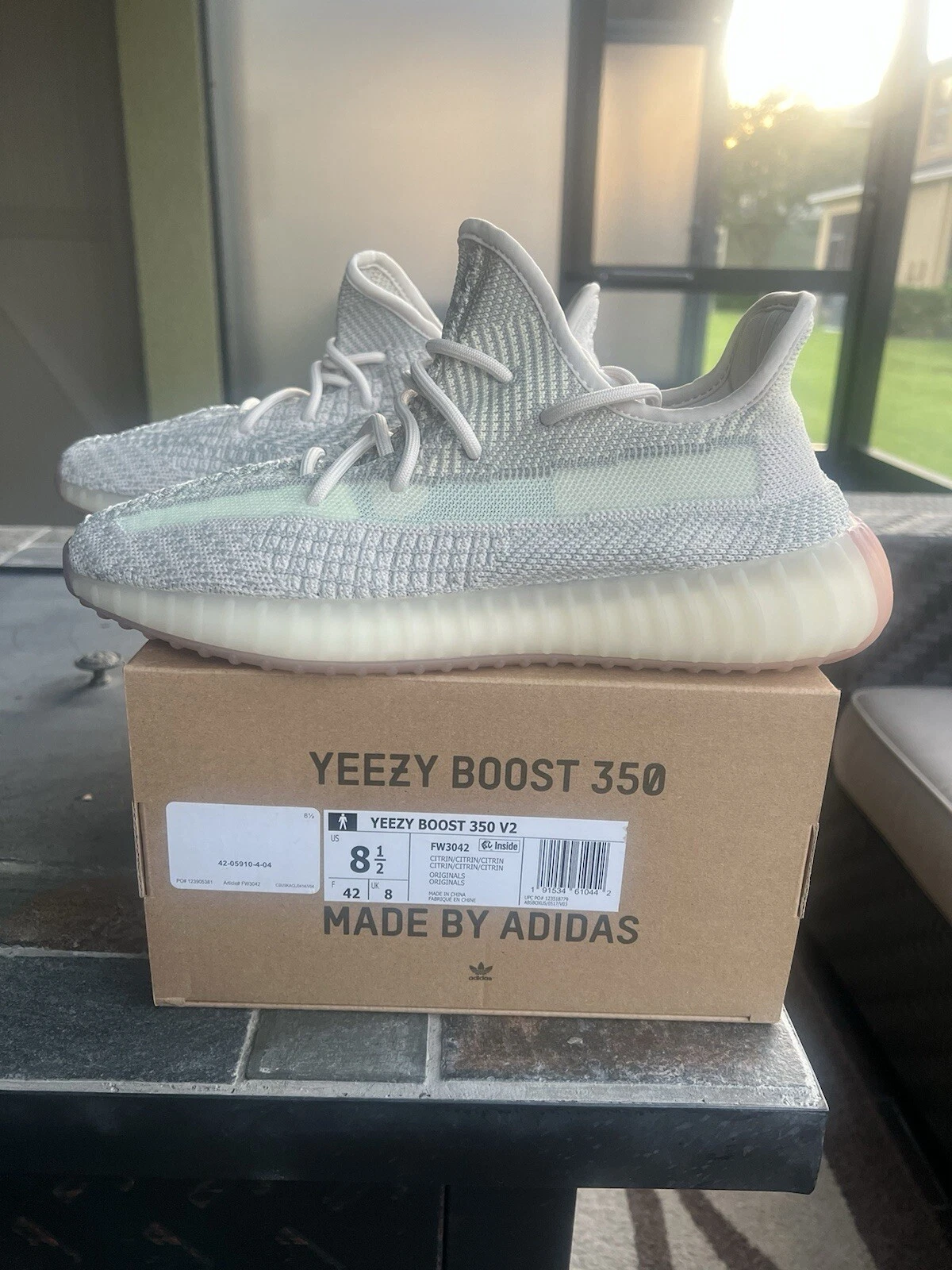 Adidas Yeezy Boost 350 V2 in lino nuove con scatola taglia 8 5 Jordan