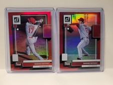 2022 Panini Donruss - Variation Shohei Ohtani #147 Holo Red Pitching + Batting 
