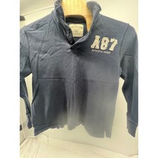 Aeropostale A87 Authentic Brand Navy Blue Long Sleeve Rugby Shirt
