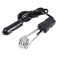 Fdit Portable 12V /24V Car Immersion Heater Auto Cup Mug Stainless Steel 