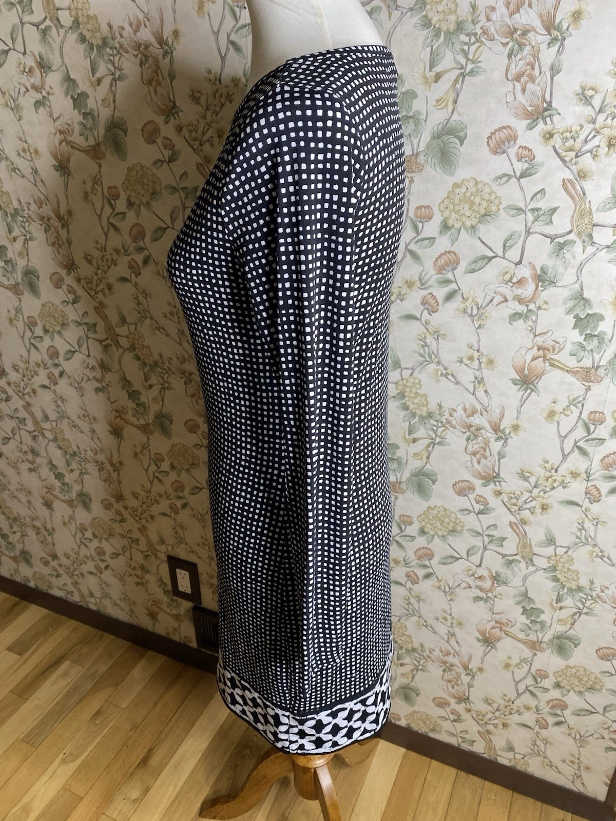 Abito formale MICHAEL KORS nero bianco manica lunga elasticizzato carriera taglia XS