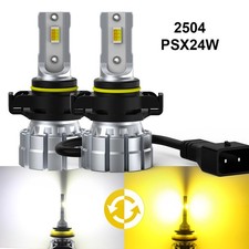 2 X Psx24w Led Fog Light Bulbs For 2010-2019 Jeep Wrangler Jk Jl White Yellow