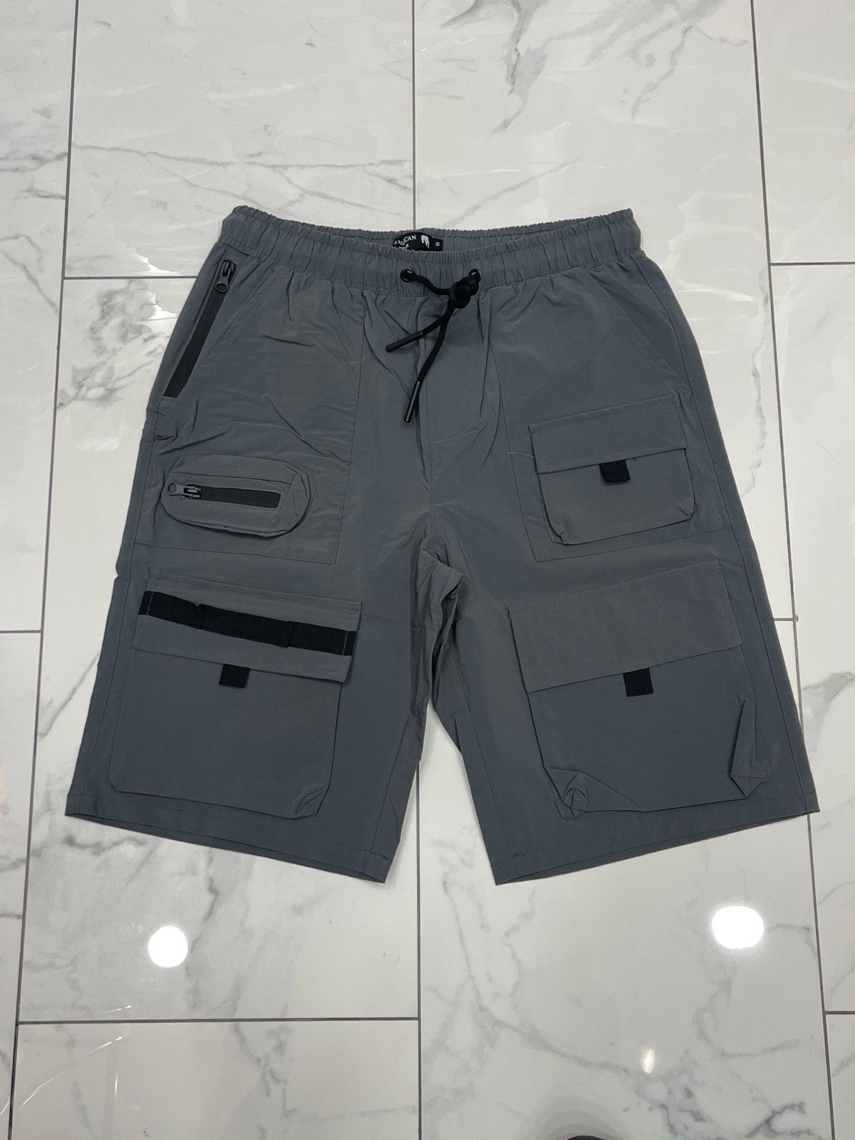 American Stitch Grey Nylon Shorts- Size MEDIUM