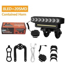 LED Bike Headlight LED Light Bar Power Bank Bike Safety Light for Night Riding