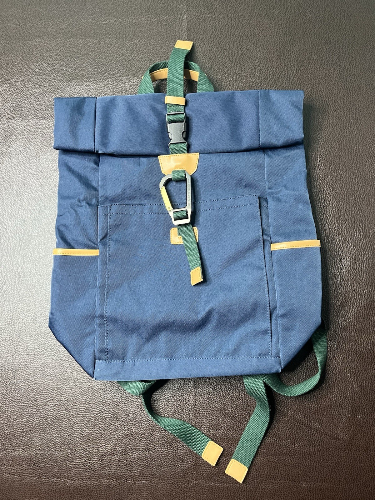 MASTERPIECE Backpack Polyester BLU Green Roll Top… - image 1