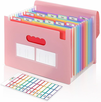 Accordion File Organizer, Expanding File Folder with 13 Pockets, Portable Docume
