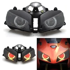 HID Headlight Assembly Headlamp Amber Angel Red Devil For Honda CBR600RR 2003-06