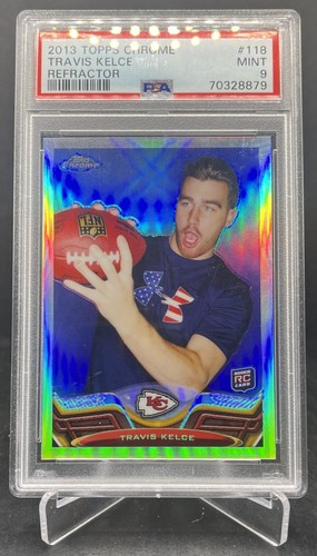 2013 Topps Chrome Football Travis Kelce RC Rookie Refractor PSA 9 #118