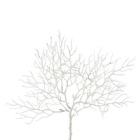 artplants KüNstlicher Zweig Gorgonie Stravo, Weiß, 45Cm